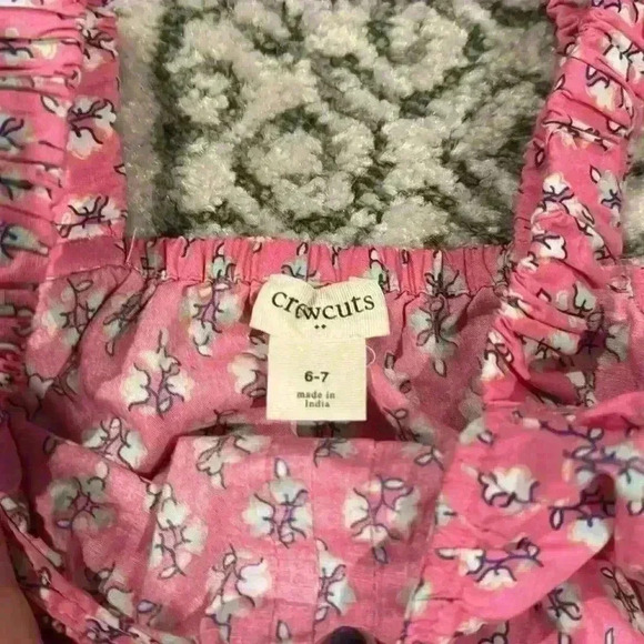 Crewcuts pink floral tank top size 6-7 girls - Picture 2 of 3